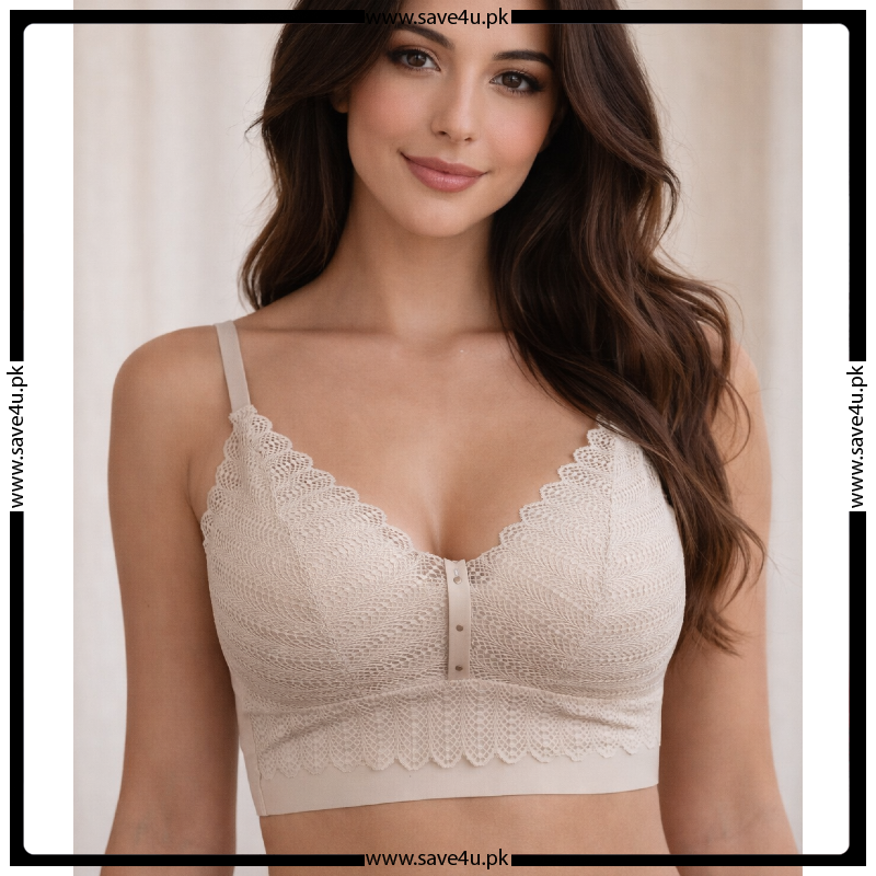 Soft Lace Decorate Nylon Bra