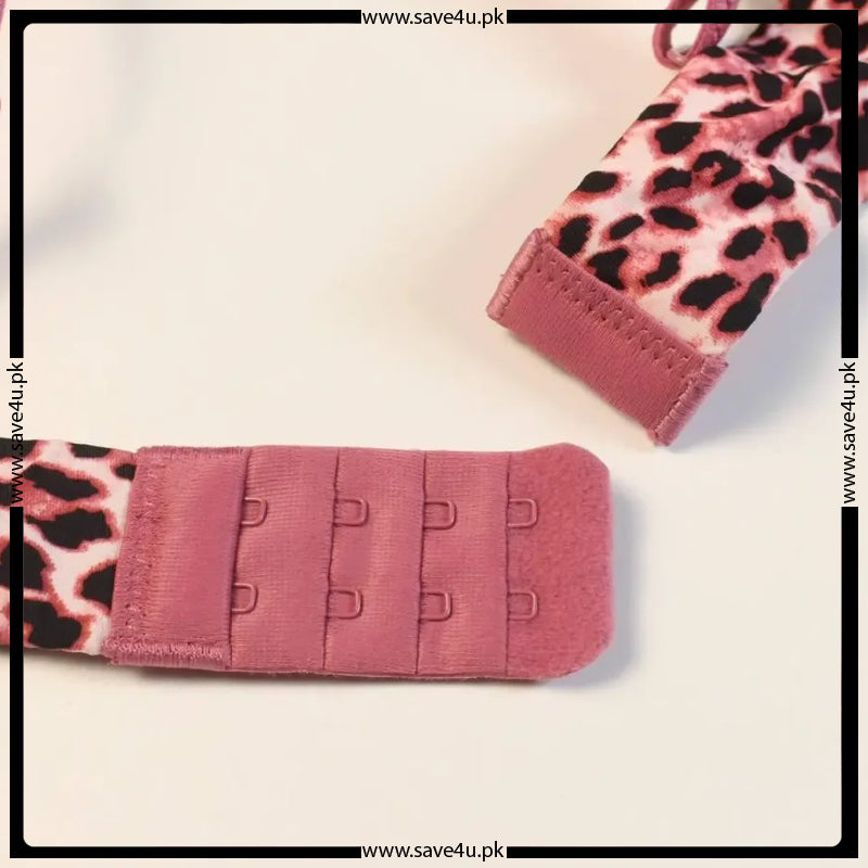 Push Up Leopard Printed Padded Bra