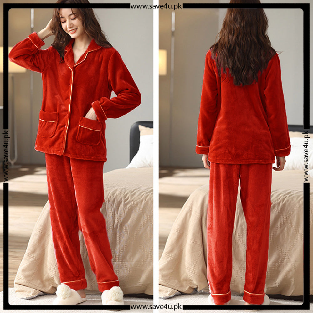 Thick Fluffy Warm Winter Pajama Set