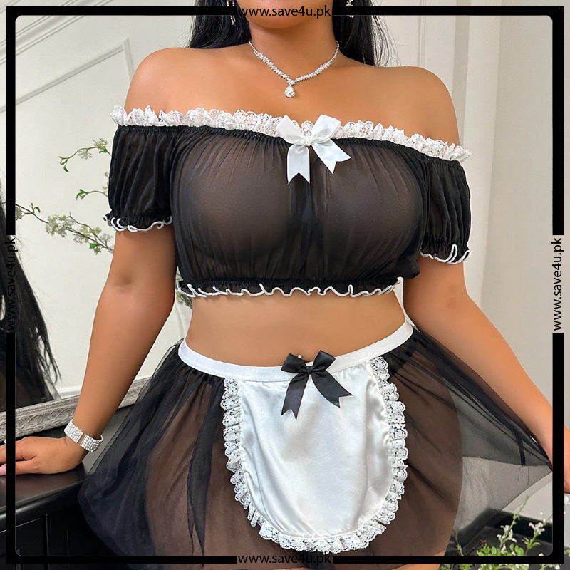 Sheer Obsession: Classic B&W Lingerie Set