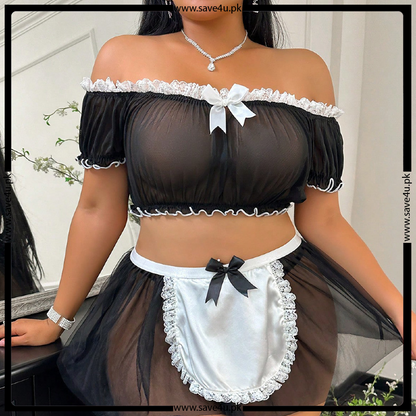 Sheer Obsession: Classic B&W Lingerie Set