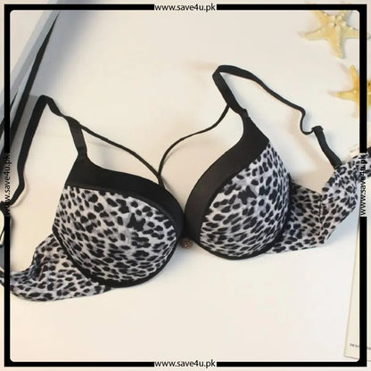 Push Up Leopard Printed Padded Bra