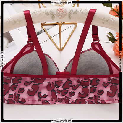 Cheeta Printed Front Open Padded Bra
