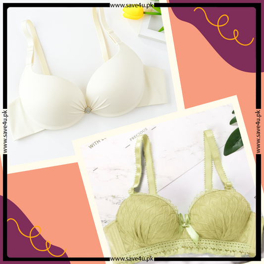 Pack Of 2 Delicate Lace Lined Bras