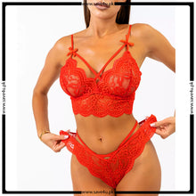 Load image into Gallery viewer, Alluring Soft Net Lingerie Set
