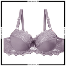 Load image into Gallery viewer, Fancy Thin Padded Elegant Push Wired Bra
