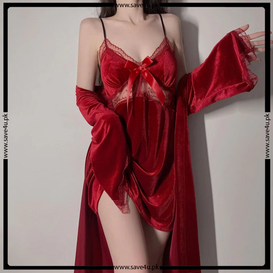 Luxury Embrace Velvet Nighty Set