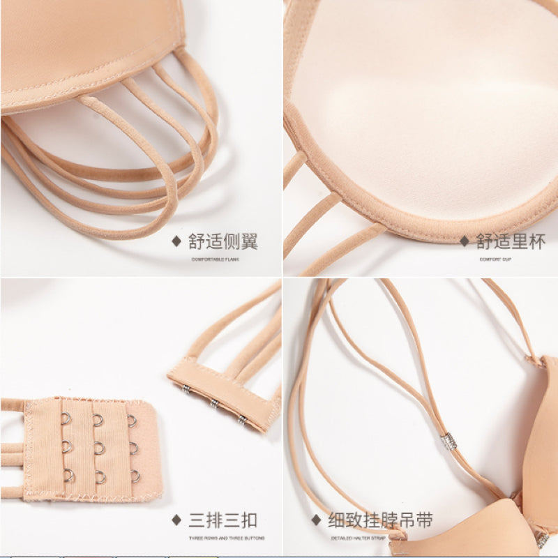 Halter Neck Padded Push Up Bra