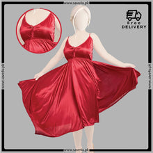 Load image into Gallery viewer, Long Nighty in Satin Slip For Ladies
