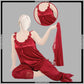 3 Pcs Satin Silk Chic Smooth Nighty