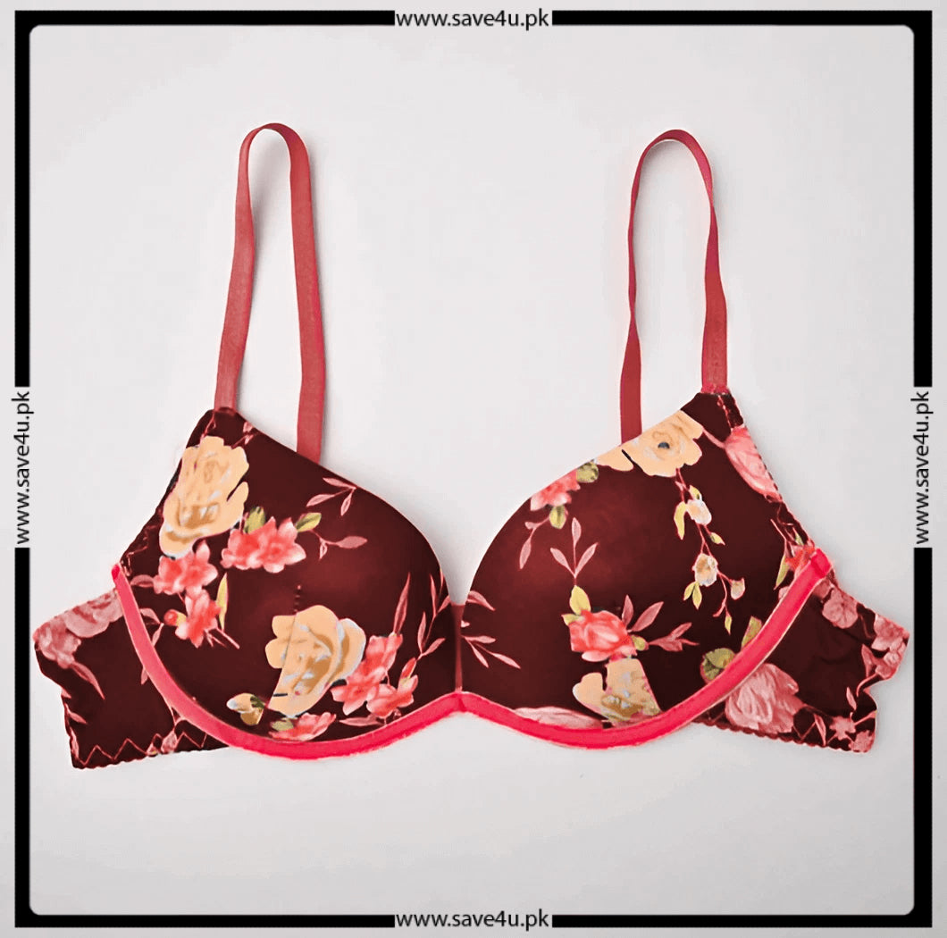 Double Padded Printed Soft Cups Seamless Bra