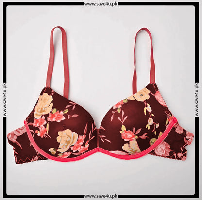 Double Padded Printed Soft Cups Seamless Bra