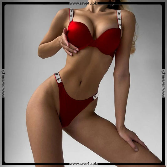 Elegant Thin-Padded Bra & Panty Set