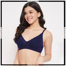 Load image into Gallery viewer, Full Coverage Lace Trim Non Padded Unlined Bra
