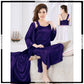 Ladies Satin Silk Beautiful Comfy 2-Pcs Nightwear Lingerie