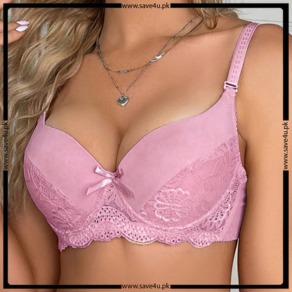 Floral Design Push Up Wired Ladies Bra