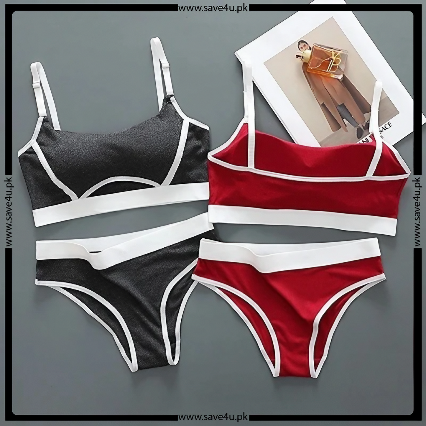 Soft Removable Padded Sports Bra Set