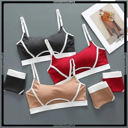 Soft Removable Padded Sports Bra Set