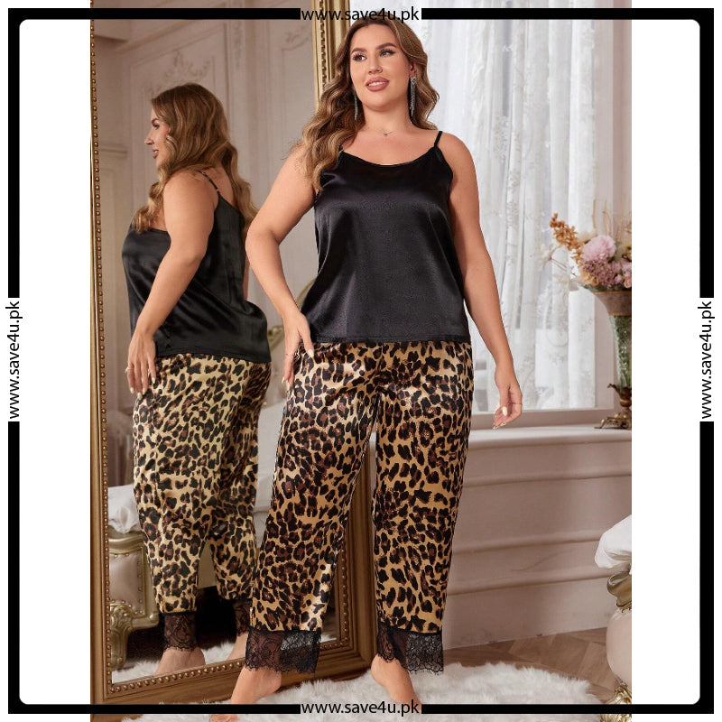 Urban Satin Silk Nightsuit in Trouser Style