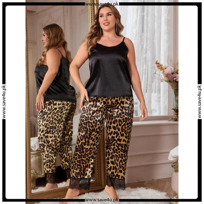 Urban Satin Silk Nightsuit in Trouser Style