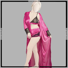 Load image into Gallery viewer, 3 Pcs Timeless Beauty Smooth Satin Nightgown
