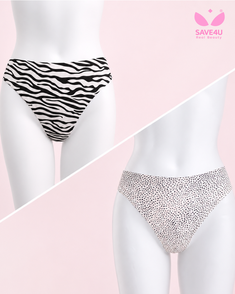 Pack of 2 Cheeta Printed Thong Panties