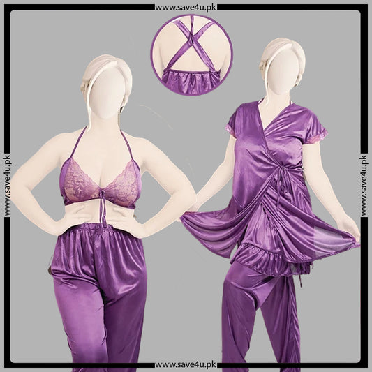 Gentle Touch Satin Silk Pajama Set