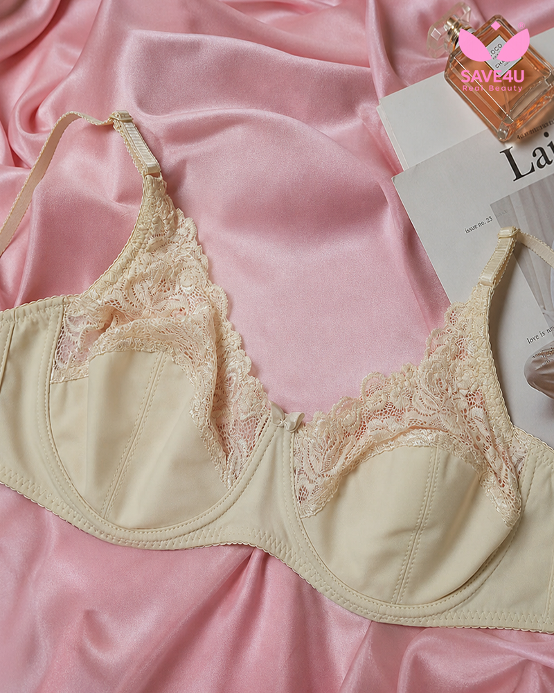 Soft Nylon Lace Underwire Bra