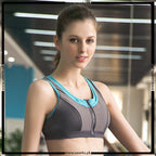 Women's Yoga Sports Bra Zipper Front Open