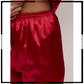 Satin Silk Pajamas Set V Neck Notched Collar