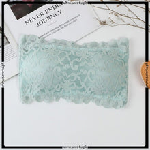 Load image into Gallery viewer, Floral Lace Design Cute Padded Strapless Bra

