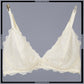 Ladies Soft Mesh Floral Lace Design Non Padded Wireless Bra Set