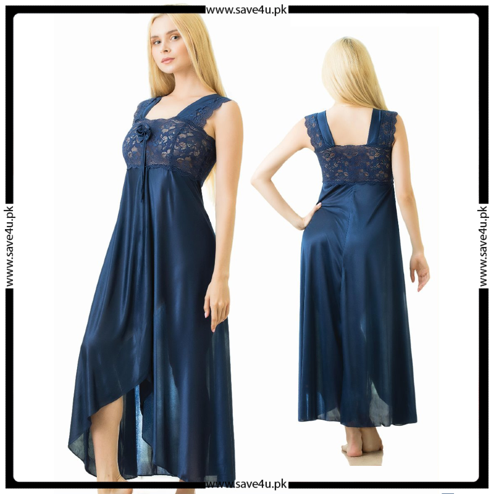 Ladies Stylish Lace Design Comfy Long Nightdress