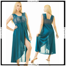 Load image into Gallery viewer, Ladies Stylish Lace Design Comfy Long Nightdress
