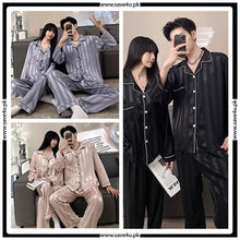 Load image into Gallery viewer, Lining Satin Silk 2-Pieces Pajama Set
