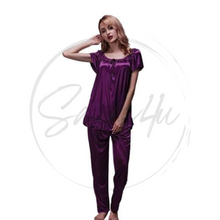 Load image into Gallery viewer, Ladies Stylish Comfy Satin Silk Sleepwear Pajama Set
