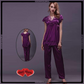 Women's Soft Comfortable Satin Silk Pajama Set