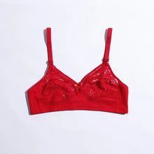 Load image into Gallery viewer, Lace Cups Cotton Band Non Wired Bra

