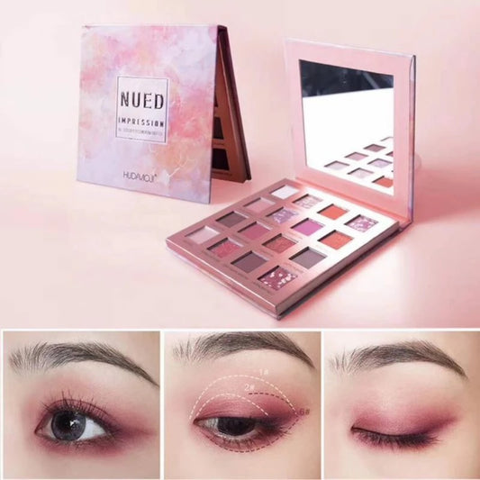 Hudamoji New Nude 16 Colors Eye Shadow Makeup Palette