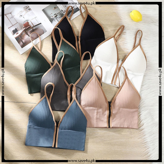 Pack of 2 Front Open Crop Top Fashionable Bra