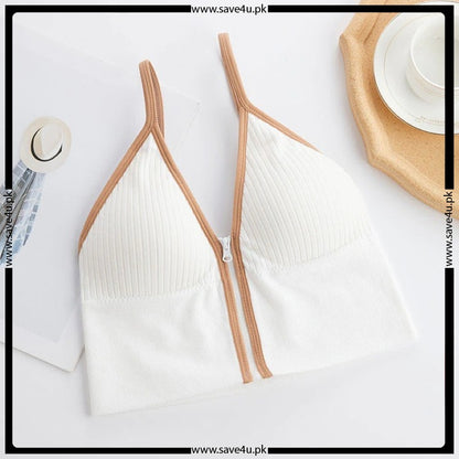 Pack of 2 Front Open Crop Top Fashionable Bra