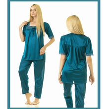 Load image into Gallery viewer, Women&#39;s Luxury Silk Sleepwear 100% Silk Pajamas Set
