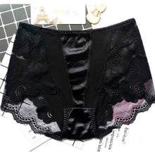 Load image into Gallery viewer, Lace and Satin Floral Panties For Women

