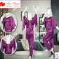 Two Piece Full Length Satin Silk Pajama Set For Ladies