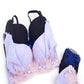 Women's Soft Mesh Lace Design Bra Set