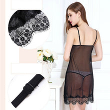 Load image into Gallery viewer, V-Neck Full Slip Lace Babydoll Nightgown
