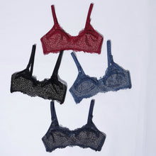 Load image into Gallery viewer, Lace Design Non-Padded Non-Wired Bra
