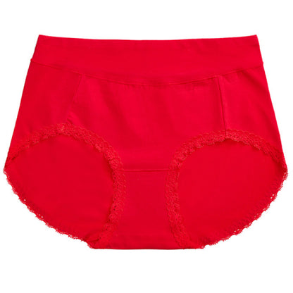 Ladies Trim Lace Design Seamless Wide Waist Panties