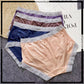 Pack of 2 Ladies Mid Waist Trim Lace Design Soft Silk Panties
