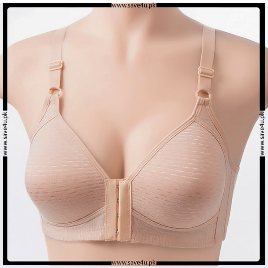 Front Hook Non Wired Thin Padded Bra